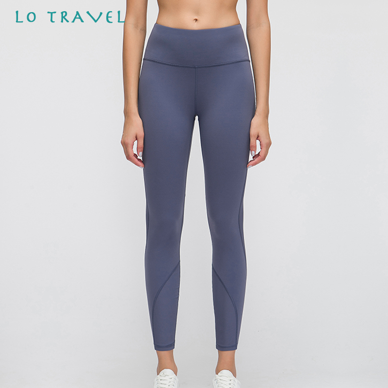 LOTRAVEL 2020 cross-border new thread stitching yoga pants women's high-waist buttocks nude fitness stretch slim cropped legging, Black
LOTRAVEL 2020 cross-border new thread stitching yoga pants women's high-waist buttocks nude fitness stretch slim cropped legging, Black