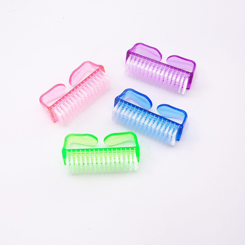 Plastic Manicure Pedicure Brush Nail Cleaning Tools Soft Remove Dust Brushes Nail Care Accessories Portable Calf Horn Brush Nails Tools