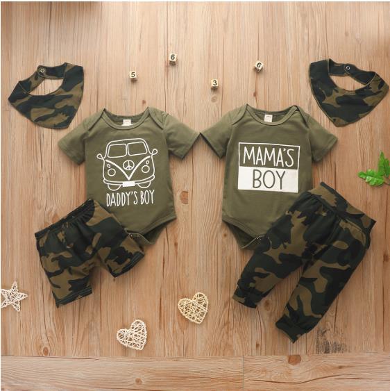 3 Pieces Kids Suit Set Summer Boys Round Neck Short Sleeve Romper Pants Bib Camouflage Boys Clothes Set, Green
3 Pieces Kids Suit Set Summer Boys Round Neck Short Sleeve Romper Pants Bib Camouflage Boys Clothes Set, Green