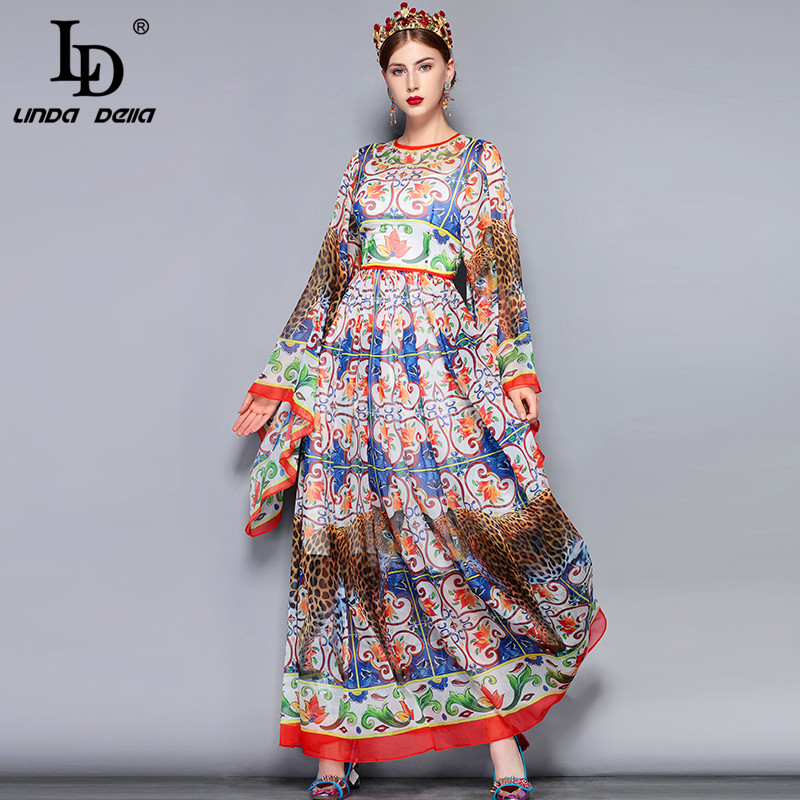 LD LINDA DELLA Fashion Runway Maxi Dress 5XL Plus size Women's Loose Flare Sleeve Animal Pattern Floral Print Vintage Long Dress, Black;gray
LD LINDA DELLA Fashion Runway Maxi Dress 5XL Plus size Women's Loose Flare Sleeve Animal Pattern Floral Print Vintage Long Dress, Black;gray