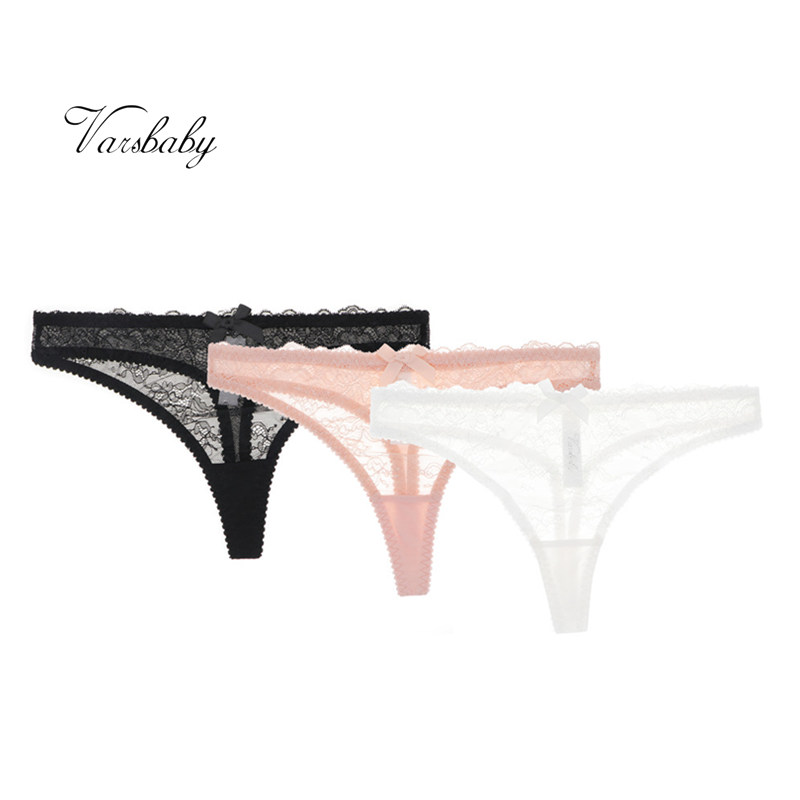 Women' Panties Varsbaby Sexy Floral Lace Thong Transparent Bow Underwear Low-waist -XL 3pcs/pack For Ladies, 2white 1pink
Women' Panties Varsbaby Sexy Floral Lace Thong Transparent Bow Underwear Low-waist -XL 3pcs/pack For Ladies, 2white 1pink