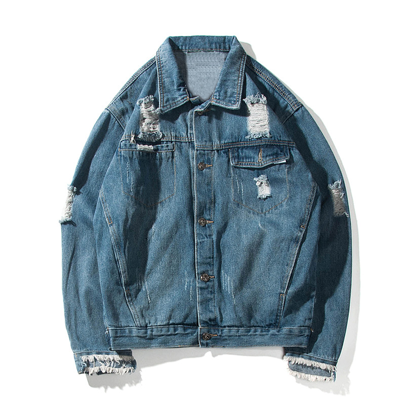 Wholesale 2020 Fashion teenagers Denim new hole denim jacket male spring autumn Korean slim handsome couple jacket men, Blue
Wholesale 2020 Fashion teenagers Denim new hole denim jacket male spring autumn Korean slim handsome couple jacket men, Blue