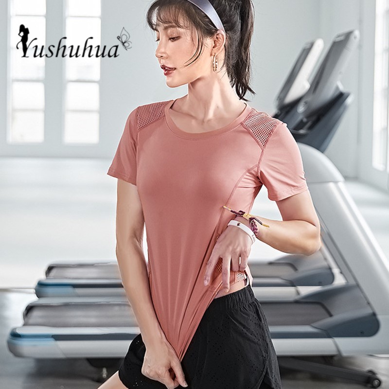 Slim Short Sleeve Yoga Top Quick Dry Breathable Gym T-Shirt Women elasticity Mesh Sports Tops Summer Thin Fitness Running Tops, Black
Slim Short Sleeve Yoga Top Quick Dry Breathable Gym T-Shirt Women elasticity Mesh Sports Tops Summer Thin Fitness Running Tops, Black