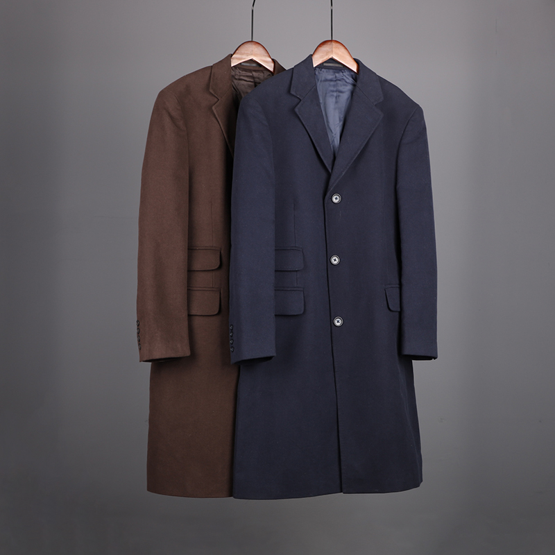 Winter men fashion single breasted woolen fabric long design formal style coat male trendy color thermal businessman outerwear, Navy blue
Winter men fashion single breasted woolen fabric long design formal style coat male trendy color thermal businessman outerwear, Navy blue