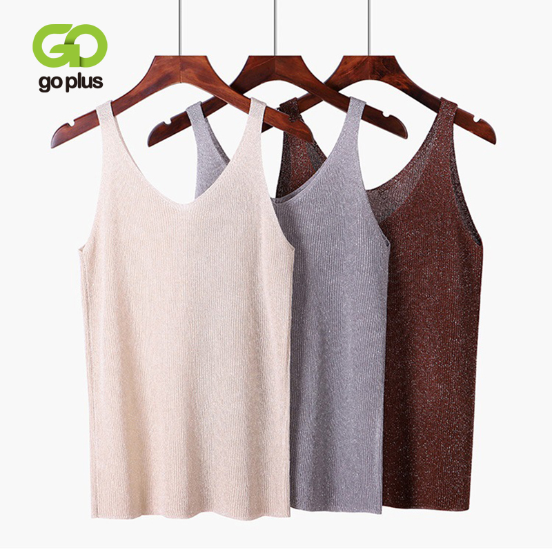GOPLUS Sliver Knit Tank Tops 2020 Sexy T-shirts Fashion Lady Tank Top Solid Knitted Sleeveless Camisole Tops Women's V Neck Vest, Black
GOPLUS Sliver Knit Tank Tops 2020 Sexy T-shirts Fashion Lady Tank Top Solid Knitted Sleeveless Camisole Tops Women's V Neck Vest, Black