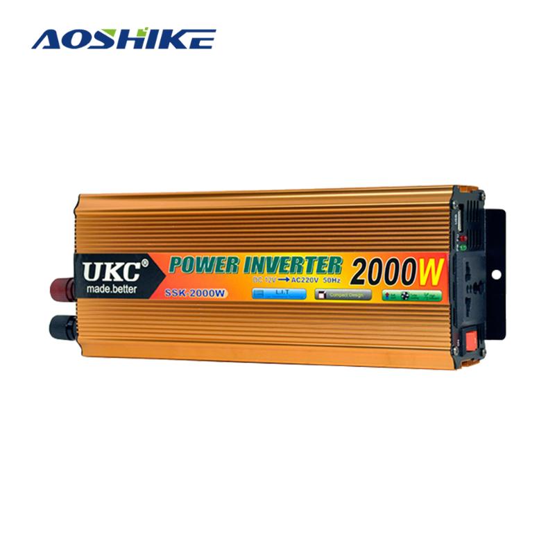 AOSHIKE Car Inverter 12V TO 220V Modified Sine Wave Household Inverter 200W 500W 1000W 2000W Power Converter USB For
AOSHIKE Car Inverter 12V TO 220V Modified Sine Wave Household Inverter 200W 500W 1000W 2000W Power Converter USB For