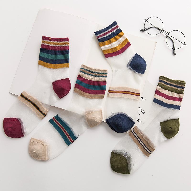 Salina spring, summer and autumn cross stripe card Silk women's socks mid-tube socks nylon cotton ultra-thin transparent anti-ho, Beige
Salina spring, summer and autumn cross stripe card Silk women's socks mid-tube socks nylon cotton ultra-thin transparent anti-ho, Beige