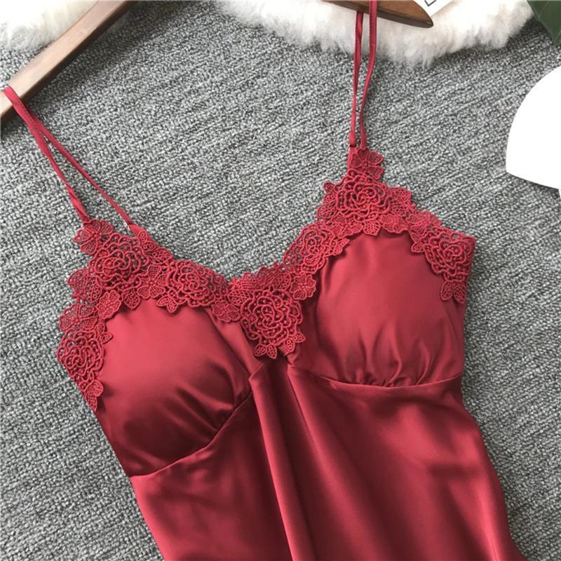 Women Sexy Silk Sleep Dress Fashion Babydoll Lace Lingerie Belt Bathrobe Nightwear Women Sexy Nightwear Female Bathrobes
