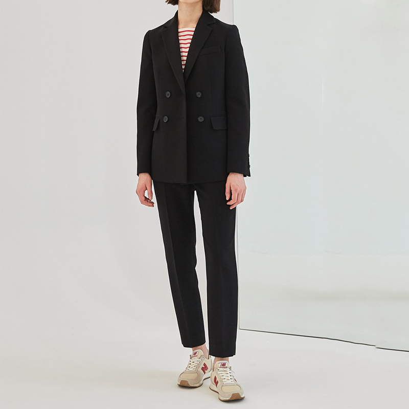 Women' pants suit two-piece fashion quality double-breasted suit pants women' business office formal custom, Black
Women' pants suit two-piece fashion quality double-breasted suit pants women' business office formal custom, Black