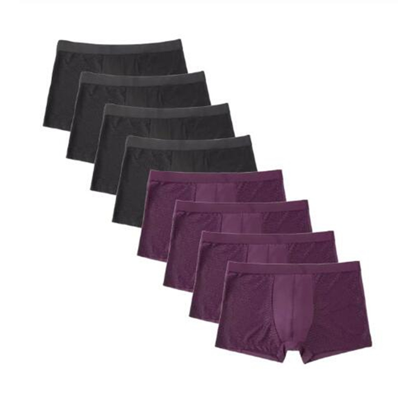 8pcs/lot Plus size Boxers Men Bamboo Fiber Shorts Underpants Man Cool Comfortable Breathable Boxer Shorts Underwear