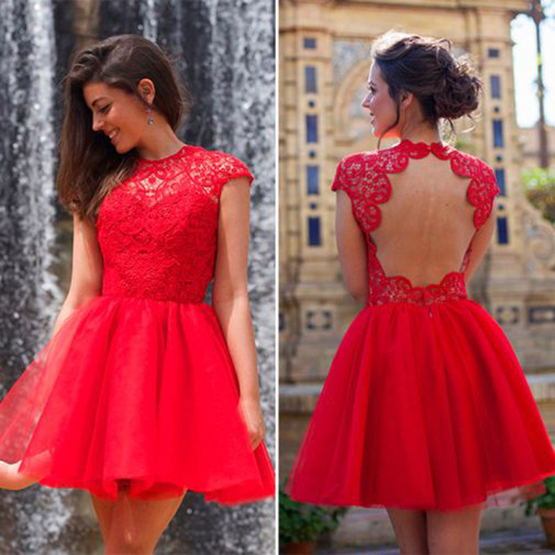 Short Sleeve Pure Color Vestidos Women' Party Night Hollow Out O Neck Women-dress See Through Elegant Slim Classy Dress, Red
Short Sleeve Pure Color Vestidos Women' Party Night Hollow Out O Neck Women-dress See Through Elegant Slim Classy Dress, Red