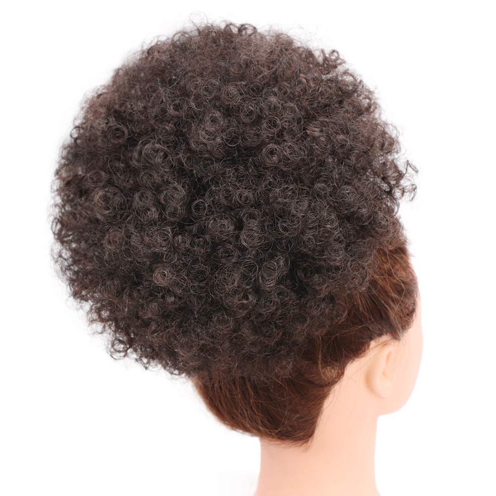 Afro Kinky Curly Ponytail African American Short Wrap Remy Hair Drawstring Puff Pony Tail Clip in Hair Extensions 120g Aviable