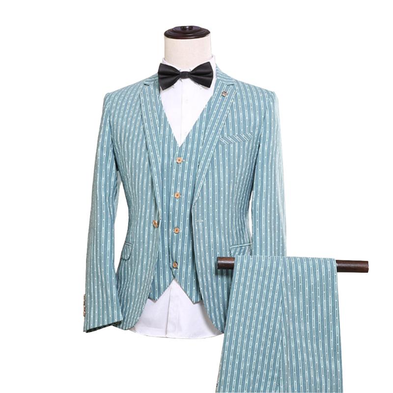Men' Three Piece Set blue Stripe Dress Suits Wedding Suits For Men Tuxedo Gentle Modern Blazer Men Suits, Jacket and pants
Men' Three Piece Set blue Stripe Dress Suits Wedding Suits For Men Tuxedo Gentle Modern Blazer Men Suits, Jacket and pants