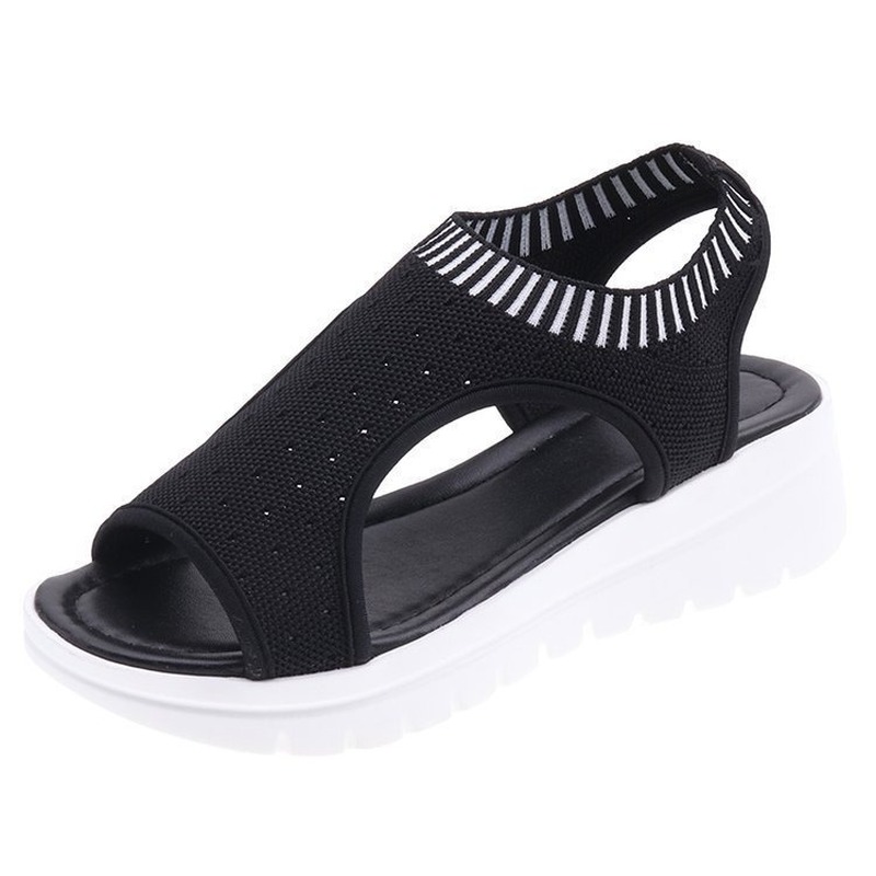 2020 Summer New Women Student Sneakers Sandals Women Breathable Elastic Band Thick Bottom Fish Mouth Mesh Casual Sandals, Dark blue
2020 Summer New Women Student Sneakers Sandals Women Breathable Elastic Band Thick Bottom Fish Mouth Mesh Casual Sandals, Dark blue