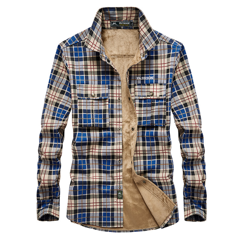 European American new Autumn best selling high quality youth loose Plaid Shirt outdoor fashion trend casual Plush warm top
European American new Autumn best selling high quality youth loose Plaid Shirt outdoor fashion trend casual Plush warm top