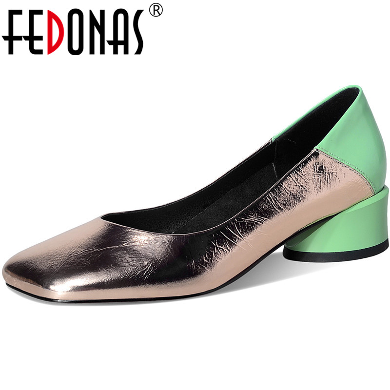 FEDONAS 2020 Summer Autumn Mixed Colors Women Shoes Genuine Leather Square Toe Thick Heels Pumps Wedding Office Lady Shoes Woman, Black
FEDONAS 2020 Summer Autumn Mixed Colors Women Shoes Genuine Leather Square Toe Thick Heels Pumps Wedding Office Lady Shoes Woman, Black