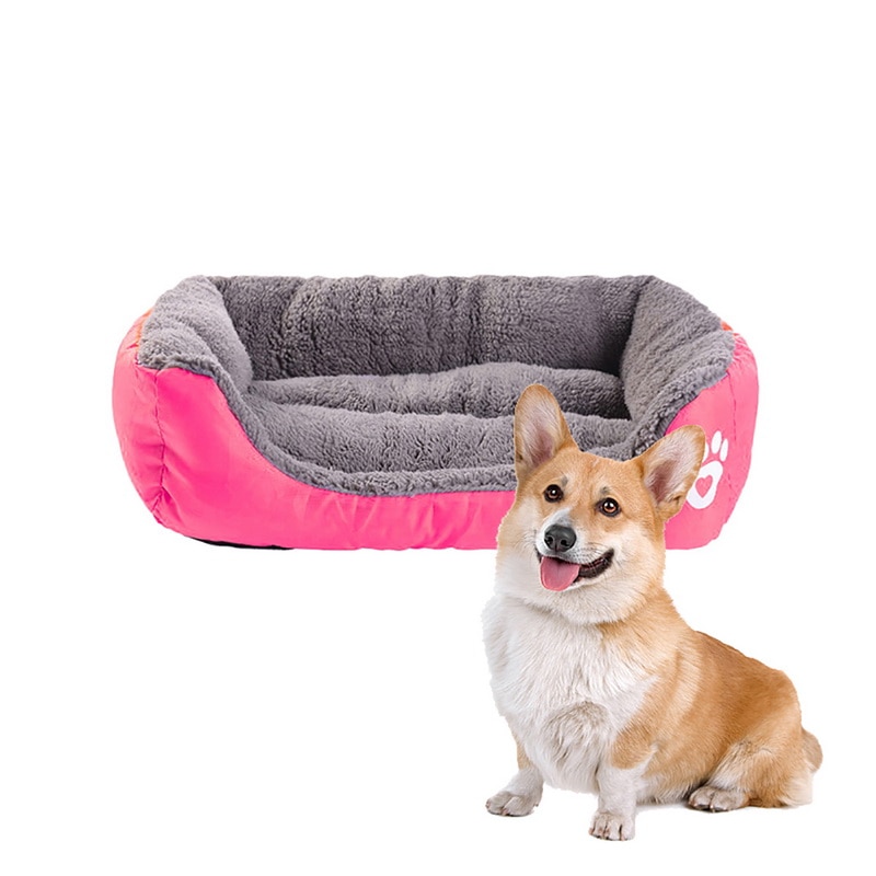 S-2XL 8Colors Pet Sofa Dog Beds Waterproof Bottom Dog House Soft Fleece Nest Baskets Mat Autumn Winter Waterproof Kennel