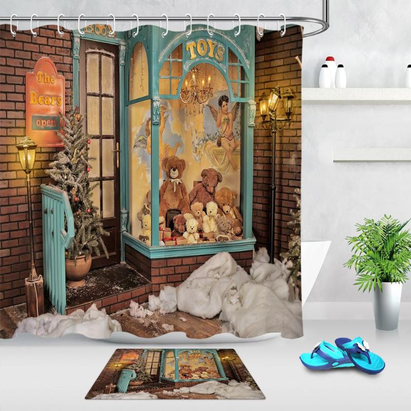 Street Toy Shop Window Bear Christmas Shower Curtain Anti-Slip Door Mat Bathroom Waterproof and Mildew Free Bath Curtains
Street Toy Shop Window Bear Christmas Shower Curtain Anti-Slip Door Mat Bathroom Waterproof and Mildew Free Bath Curtains