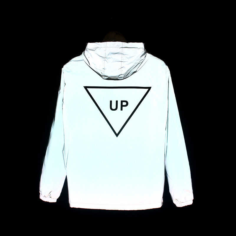 Men's Jackets Winter Fleece Warm 3M Full Reflective Light Hoodies Women Hip Hop Waterproof Windbreaker Hooded Streetwear Coats