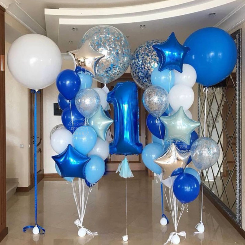 boy birthday balloons 36inch big round blue white transparent confetti balloon baby 1st Birthday Party Decoration inflate ballon
boy birthday balloons 36inch big round blue white transparent confetti balloon baby 1st Birthday Party Decoration inflate ballon