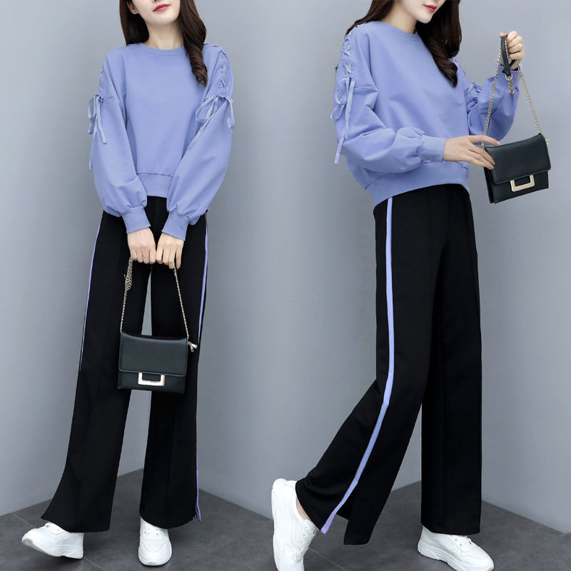 Women's Autumn Winter Large Size Sport Suit Outdoor Leisure Running Suit Girl's Loose Wide Leg Pants Two-piece Set, Yellow
Women's Autumn Winter Large Size Sport Suit Outdoor Leisure Running Suit Girl's Loose Wide Leg Pants Two-piece Set, Yellow