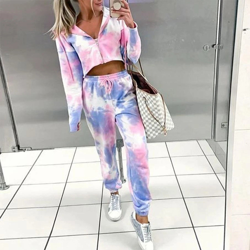 Tie Dye Printed Womens Spring Two Piece Set Zipper Hoodies Crop Tops Drawstring Pants Ladies Sets 2020 Women Tracksuits Outfit T200903, Gray
Tie Dye Printed Womens Spring Two Piece Set Zipper Hoodies Crop Tops Drawstring Pants Ladies Sets 2020 Women Tracksuits Outfit T200903, Gray