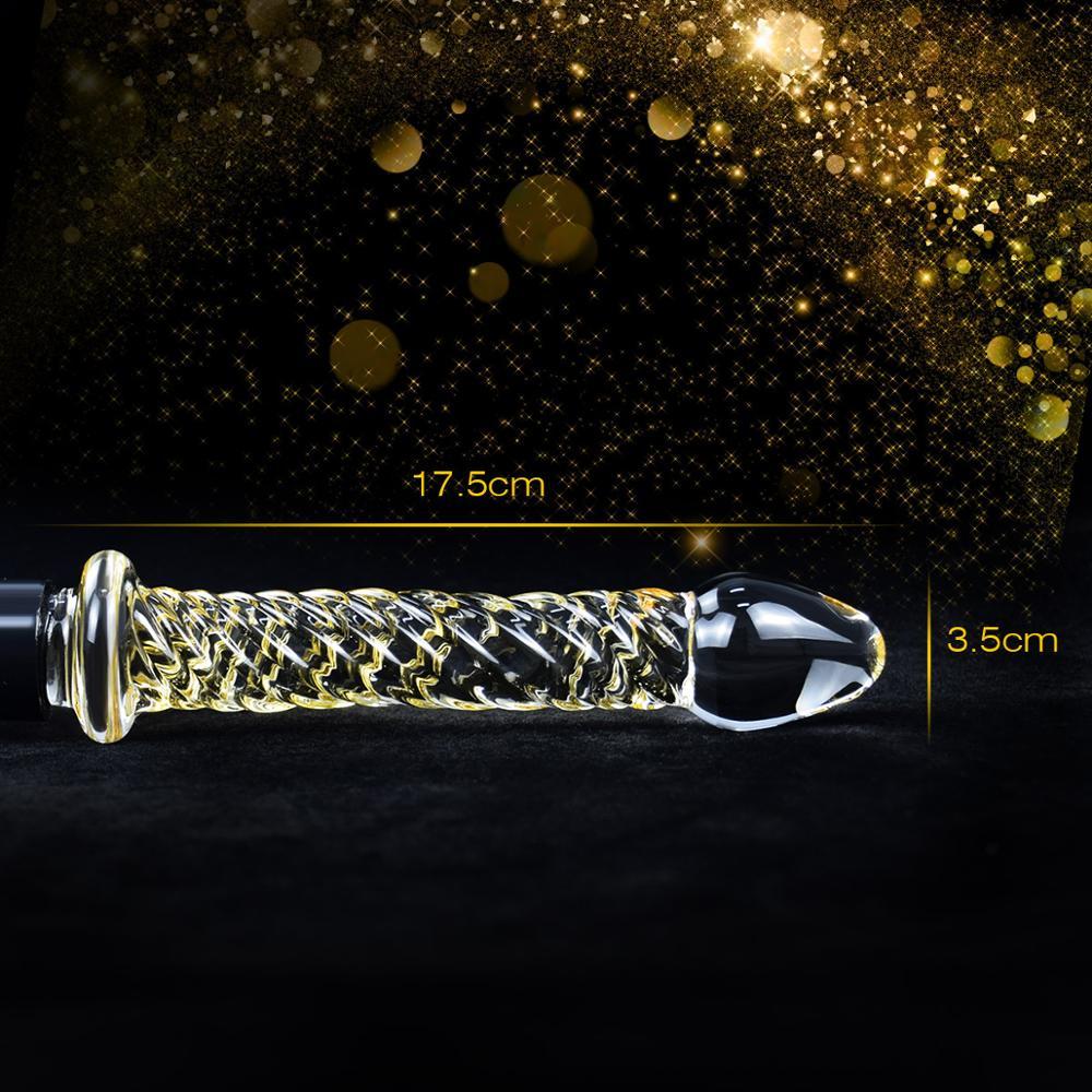 Glass Dildo Crystal Dildo For Sex Machine,Machine Gun Adapter Sex Toy 3XLR Port Glass Material Anal Beads iKenmu Sex Shop Y200422