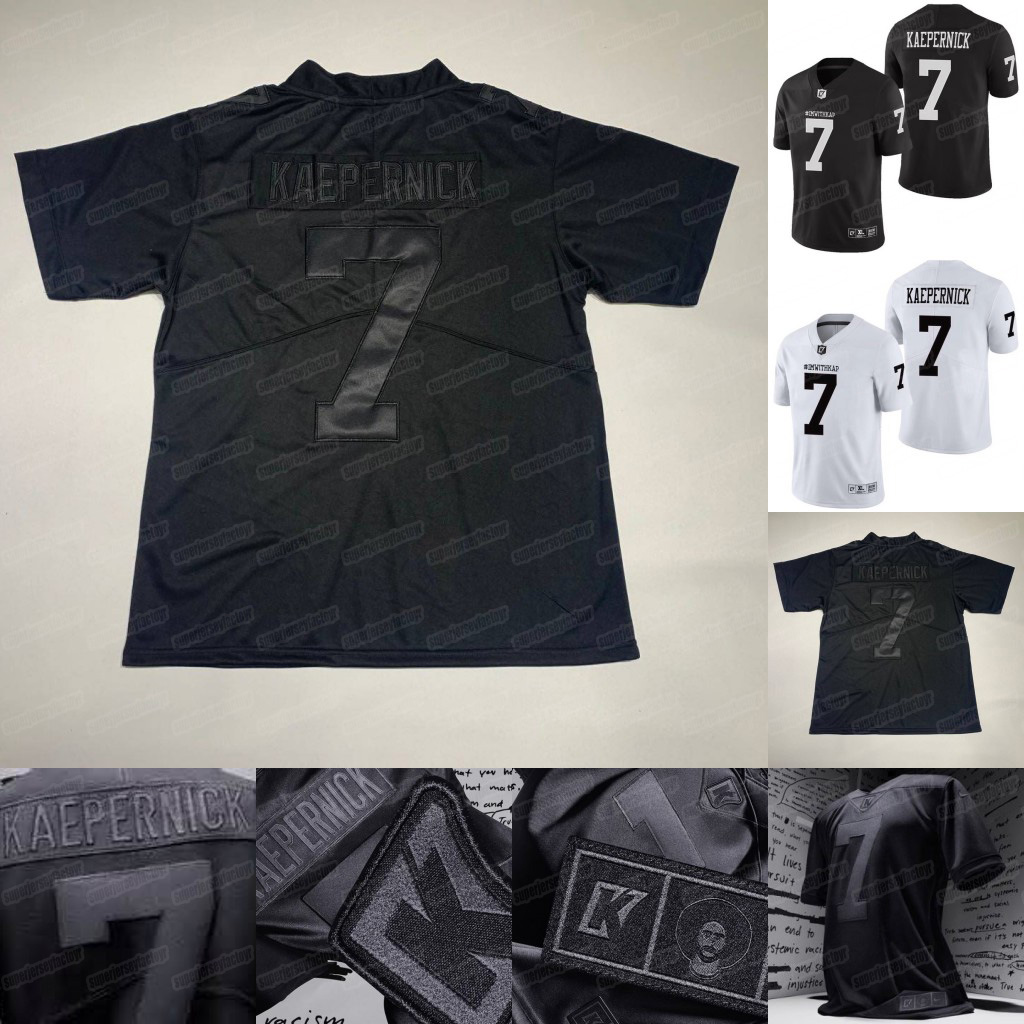 Monochromatic Colin Kaepernick True to 7 American Football Jersey IM WITH KAP #IMWITHKAP All Stitched and Embroidery, 7 black
Monochromatic Colin Kaepernick True to 7 American Football Jersey IM WITH KAP #IMWITHKAP All Stitched and Embroidery, 7 black