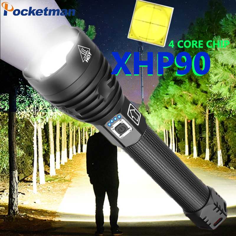 Flashlights Torches Super Powerful Xlamp XHP70.2 XHP90 LED Torch USB XHP50 Lamp Zoom Tactical 18650 26650 Rechargeable Battey
Flashlights Torches Super Powerful Xlamp XHP70.2 XHP90 LED Torch USB XHP50 Lamp Zoom Tactical 18650 26650 Rechargeable Battey