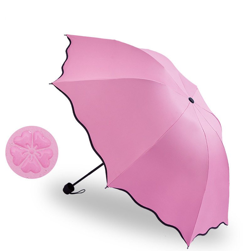 New sunscreen folding boutique umbrellas three fold water shower black plastic anti-UV princess sun umbrella sale, Pink
New sunscreen folding boutique umbrellas three fold water shower black plastic anti-UV princess sun umbrella sale, Pink