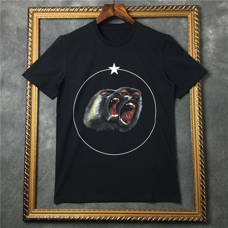 Famous T Shirt Summer Angry Monkey Print Black White Cotton Short Sleeve Shirts Men Women T Shirts Tees S-2XL
Famous T Shirt Summer Angry Monkey Print Black White Cotton Short Sleeve Shirts Men Women T Shirts Tees S-2XL