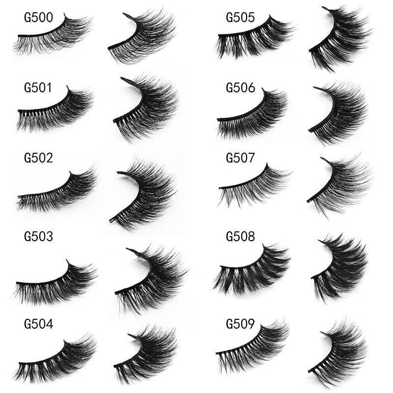 3D mink hair 5 pairs natural thick