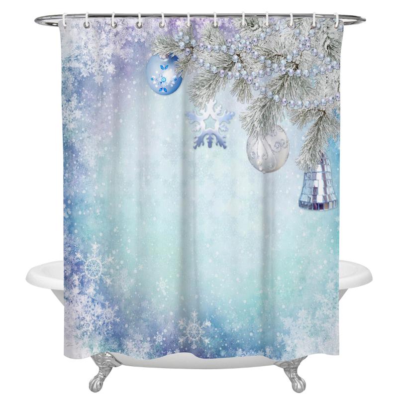 Christmas Snowflakes Leaves Bells Watercolor Painting Waterproof Shower Curtain Home Hotel Bathroom Decor Fabric Shower Curtains
Christmas Snowflakes Leaves Bells Watercolor Painting Waterproof Shower Curtain Home Hotel Bathroom Decor Fabric Shower Curtains