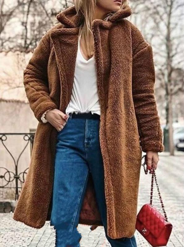 2020 New Women Lambs Wool Long Coat Warm Winter Long Sleeve Solid Color Teddy Fur Coats Lamb Fur Jacket Women Plus Size, Black
2020 New Women Lambs Wool Long Coat Warm Winter Long Sleeve Solid Color Teddy Fur Coats Lamb Fur Jacket Women Plus Size, Black