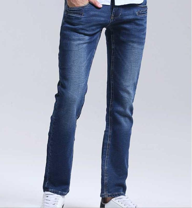 Comfortable skin-friendly 2020 autumn knitted straight jeans male fashion trousers, Blue
Comfortable skin-friendly 2020 autumn knitted straight jeans male fashion trousers, Blue