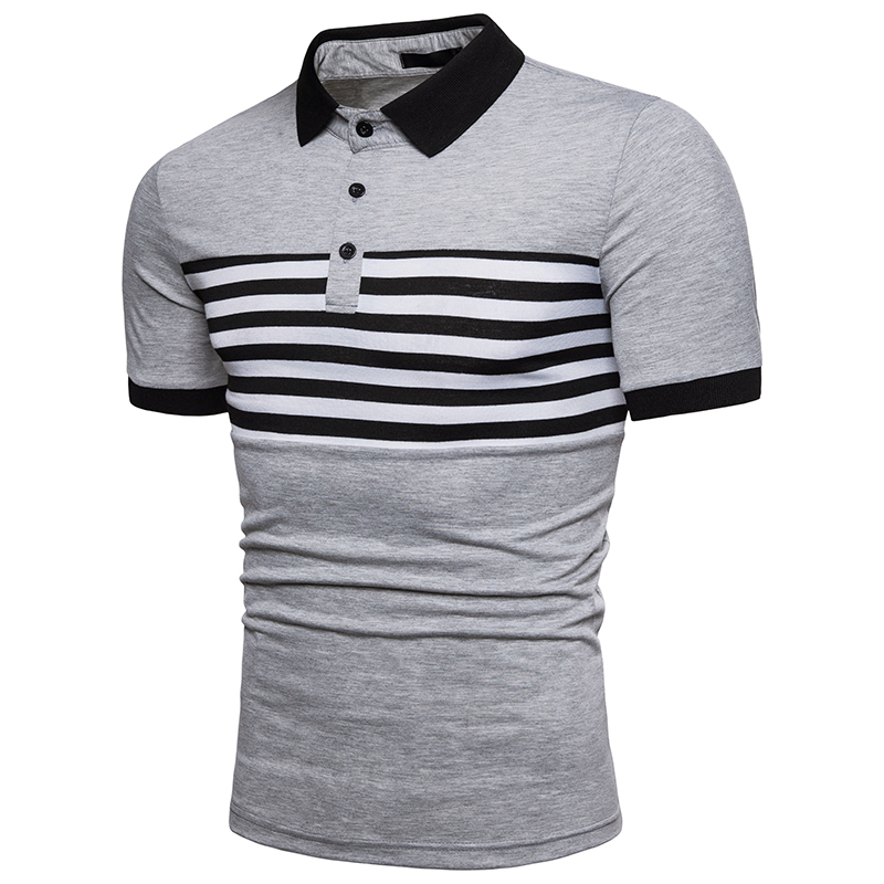 New men' Ouma stripe stitching short-sleeved, Black
New men' Ouma stripe stitching short-sleeved, Black