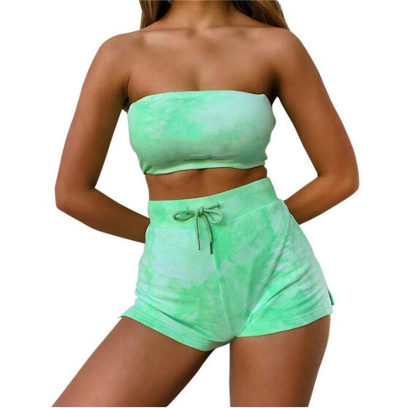 Tie Dye Print Yoga Set Women Sexy Off Shoulder Bandeau Tank Top Casual Shorts Fitness Running Gym Sports Suit Workout Clothes, Blue
Tie Dye Print Yoga Set Women Sexy Off Shoulder Bandeau Tank Top Casual Shorts Fitness Running Gym Sports Suit Workout Clothes, Blue