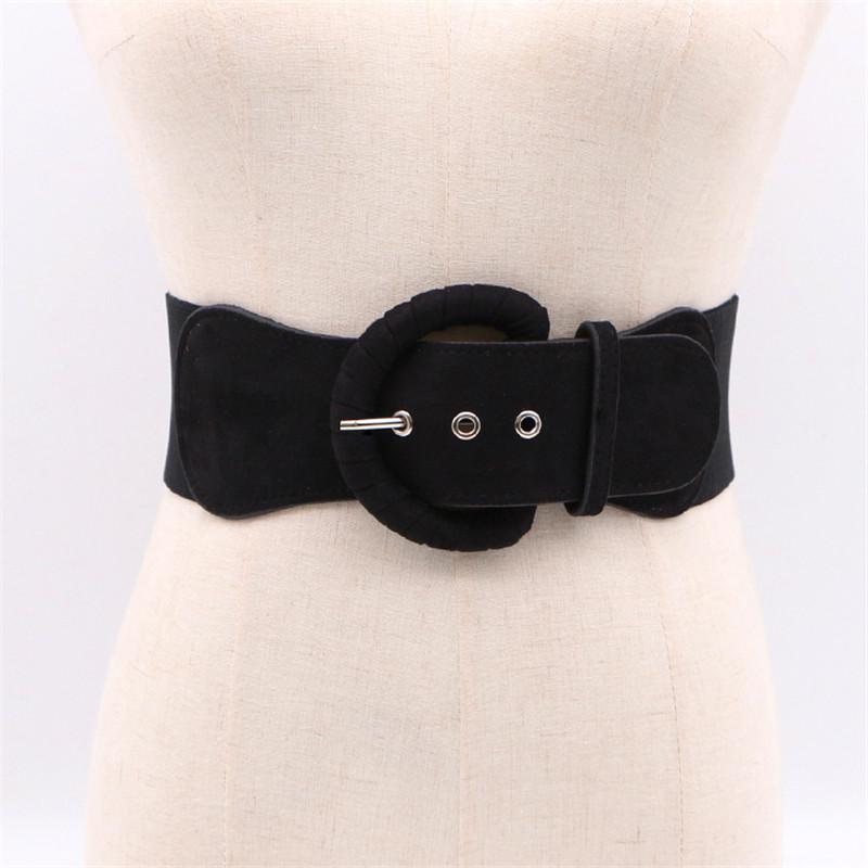 New fashion suede buckle multicolor elastic waist seal women's shirt coat decoration was thin waist girdle seal women, Black
New fashion suede buckle multicolor elastic waist seal women's shirt coat decoration was thin waist girdle seal women, Black