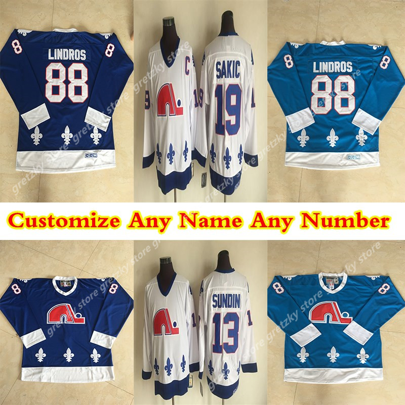 Quebec Nordiques Vintage jerseys 19 SAKIC 13 SUNDIN 26 STASTNY 10 LAFLEUR 22 MAROIS CCM Customize Any Name Any Number Hockey Jerseys, Light blue
Quebec Nordiques Vintage jerseys 19 SAKIC 13 SUNDIN 26 STASTNY 10 LAFLEUR 22 MAROIS CCM Customize Any Name Any Number Hockey Jerseys, Light blue