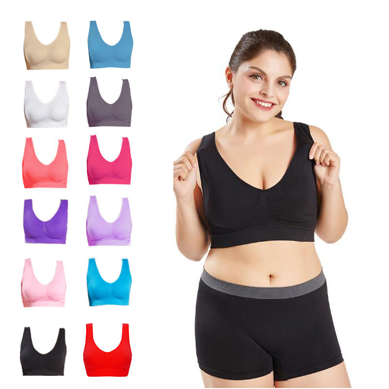 Plus Size Women Running Bra Breathable No Rim Push Up Yoga Bra Seamless Fitness Sports Shockproof, Black
Plus Size Women Running Bra Breathable No Rim Push Up Yoga Bra Seamless Fitness Sports Shockproof, Black