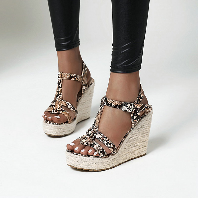 Classic wedges high heels Platform Women Sandals 2020 Summer T-strap Buckle Animal Prints Women Wedges Party Shoes, Black
Classic wedges high heels Platform Women Sandals 2020 Summer T-strap Buckle Animal Prints Women Wedges Party Shoes, Black