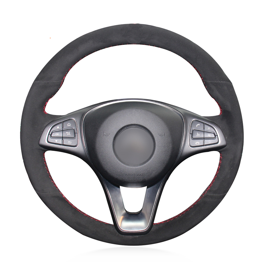 Hand-stitched DIY Black Suede Leather Car Steering Wheel Cover for Mercedes Benz C180 C200 C260 C300 B200 Accessories
Hand-stitched DIY Black Suede Leather Car Steering Wheel Cover for Mercedes Benz C180 C200 C260 C300 B200 Accessories