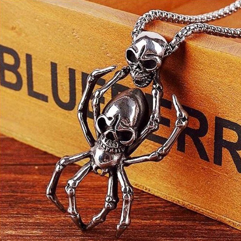 2PCS Halloween Party Necklaces Spider Pendant Necklace Men Women Scared Chains Steampunk Punk Style Fashion Clavicle Collares
2PCS Halloween Party Necklaces Spider Pendant Necklace Men Women Scared Chains Steampunk Punk Style Fashion Clavicle Collares