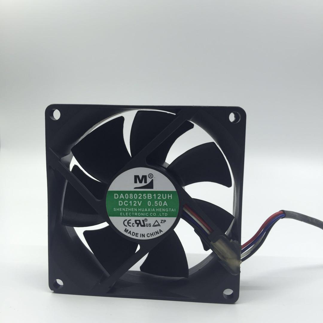New Fans Coolings DA08025B12UH 8025 DC12V 050A 8CM 4 line fan