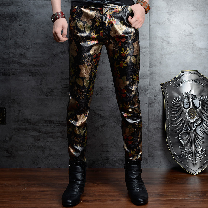 Personalized Printed Leather Pants Men's Korean-style Slim-fit Pants Nightclub Hip Hop Men Leather Camouflage Trousers Men, Color 0
Personalized Printed Leather Pants Men's Korean-style Slim-fit Pants Nightclub Hip Hop Men Leather Camouflage Trousers Men, Color 0