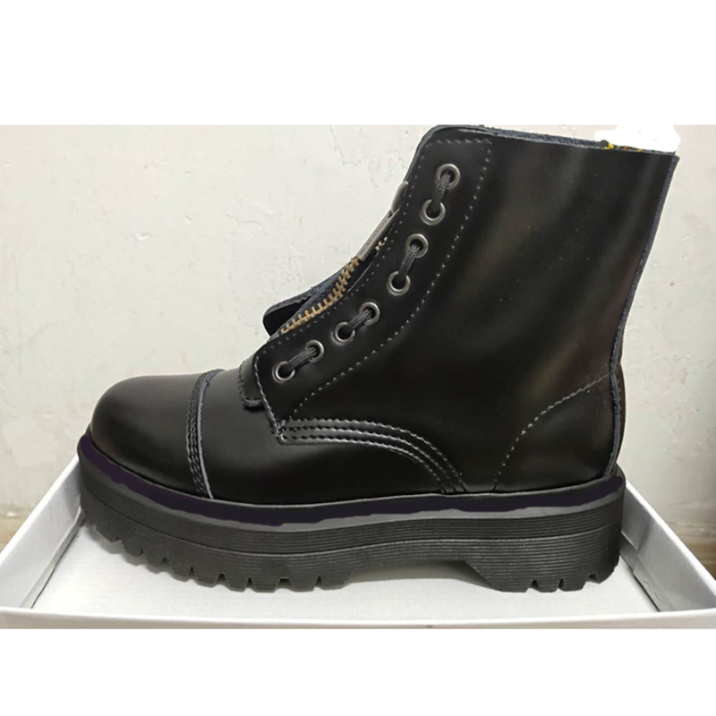 New designer front zipper martin boots 8 hole platform 5cm women winter shoes ankle boots size 35-41, Black
New designer front zipper martin boots 8 hole platform 5cm women winter shoes ankle boots size 35-41, Black