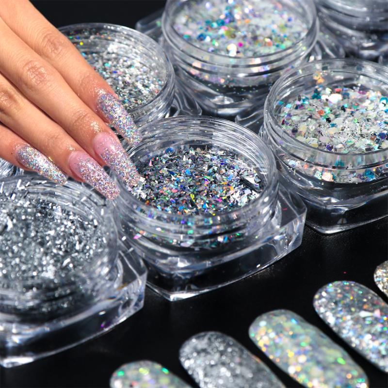 8 Box/set Holographic Nail Sequins Laser Silver Mirror Powder Glitter Chrome Flakes for Manicure Decorations Paillette LA1506-13
8 Box/set Holographic Nail Sequins Laser Silver Mirror Powder Glitter Chrome Flakes for Manicure Decorations Paillette LA1506-13