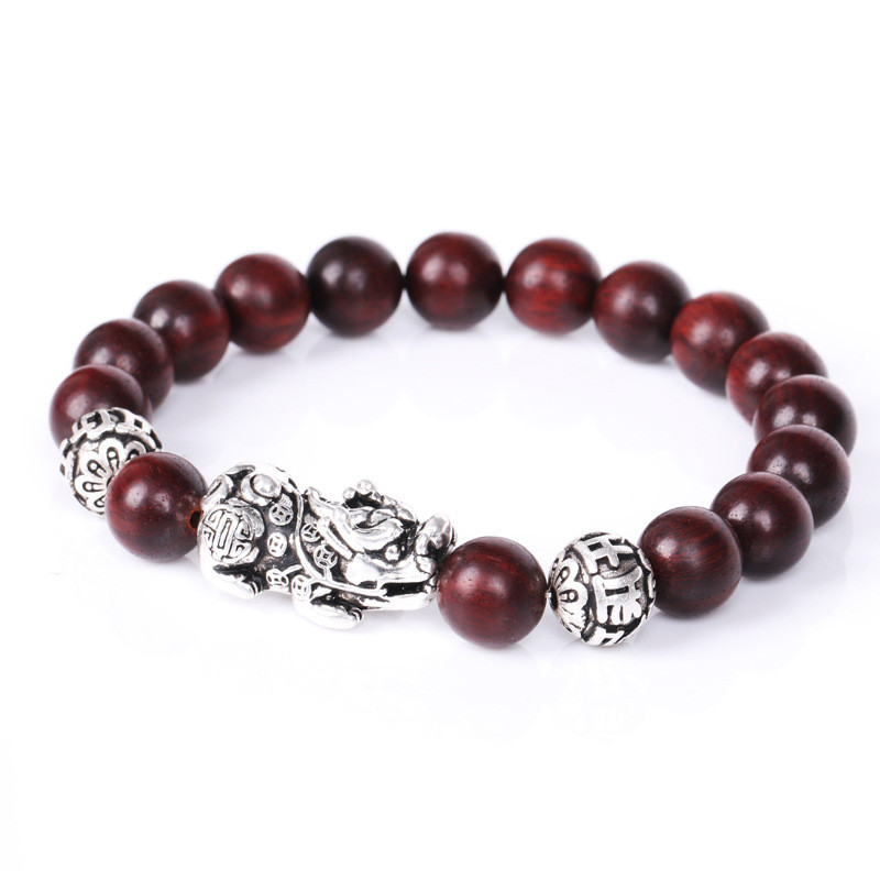 Natural rosewood beads Brave Troops Pixiu Bracelets Bangles Lucky Energy Silver Color God Beast Bracelet for Men Women
Natural rosewood beads Brave Troops Pixiu Bracelets Bangles Lucky Energy Silver Color God Beast Bracelet for Men Women