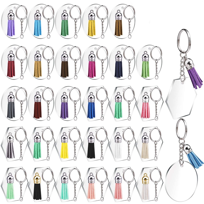 15 Acrylic Circle Discs,15 Hexagon Discs, Circle Key Chains and Colourful Tassel Keyring for DIY Projects and Crafts
15 Acrylic Circle Discs,15 Hexagon Discs, Circle Key Chains and Colourful Tassel Keyring for DIY Projects and Crafts