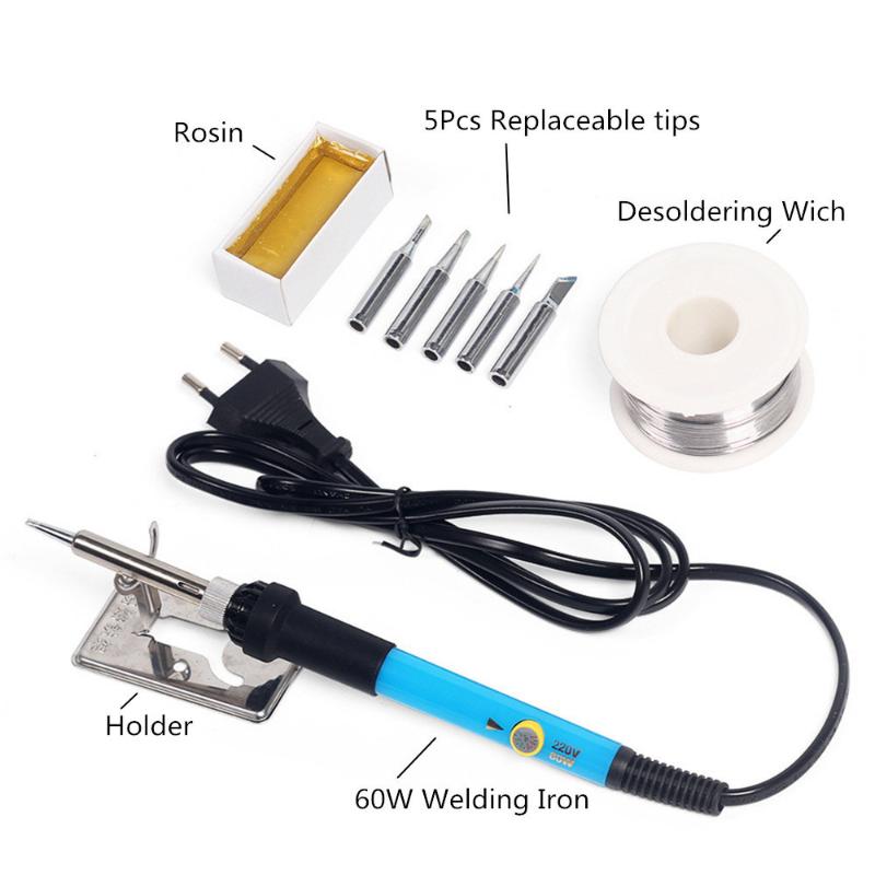 60W Electric Soldering Iron Welding Tool Kit Solder Wire Tweezers Set Welding Solder Iron Tips Repair Rework Tool Kit 
60W Electric Soldering Iron Welding Tool Kit Solder Wire Tweezers Set Welding Solder Iron Tips Repair Rework Tool Kit